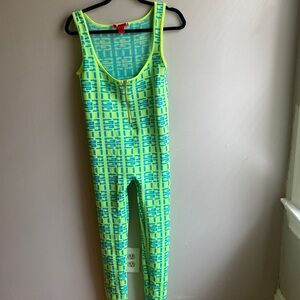 Blue and lime green jumpsuit L/Xl